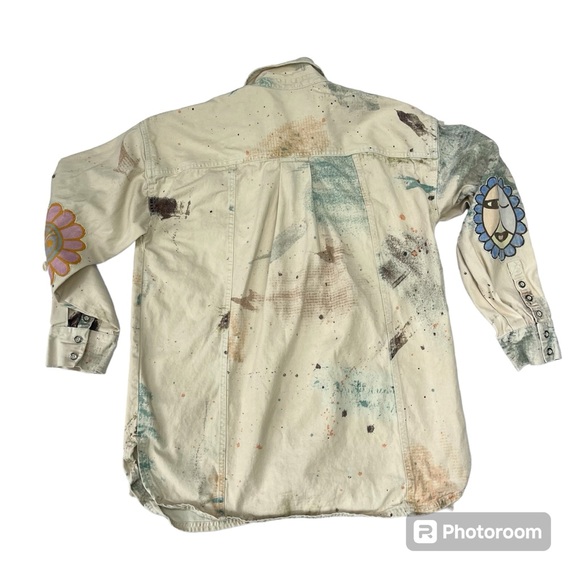 Free People Sunshine Fields Top Button Front XS Small - Picture 3 of 13